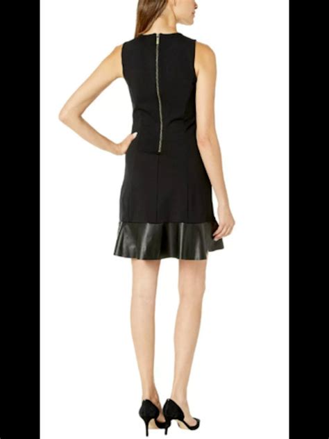 michael kors faux leather dress|michael kors high end dresses.